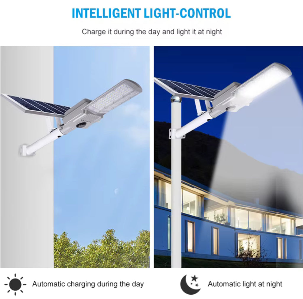 Lámpara Solar LED 600W – 78,000 lúmenes | Control de Luz, Tiempo y Remoto